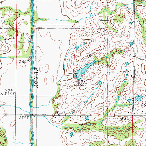 Topographic Map of Constable Lake Dam, MO