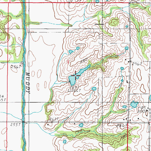 Topographic Map of Constable Lake, MO