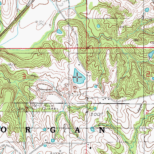 Topographic Map of Meisel Lake, MO