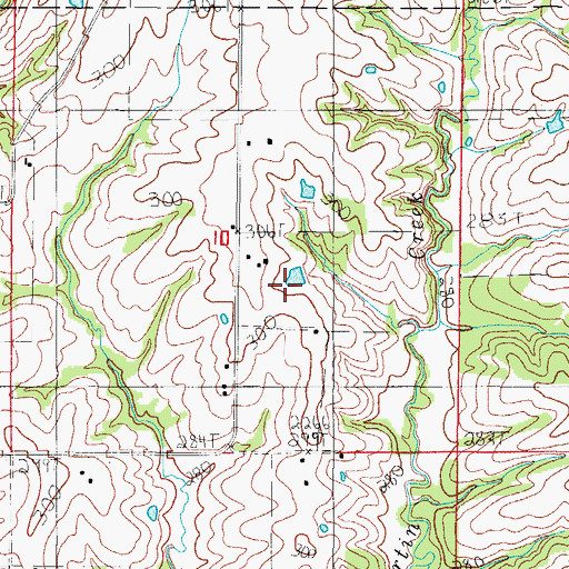Topographic Map of Dean Lake Dam, MO