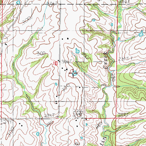 Topographic Map of Dean Lake, MO