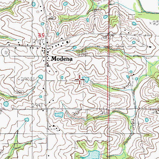 Topographic Map of Hamilton Lake Section 35 Dam, MO