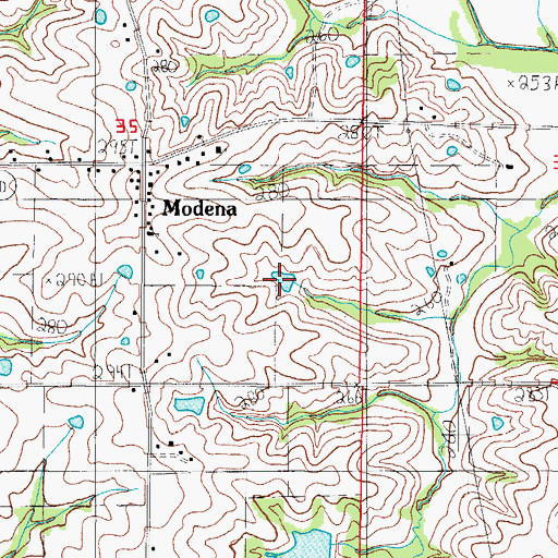 Topographic Map of Hamilton Lake Section 35, MO