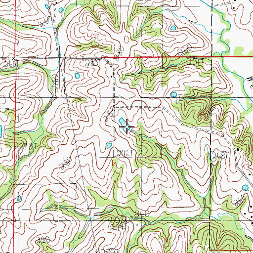 Topographic Map of Allen Dam, MO