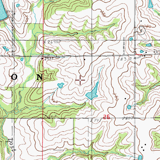 Topographic Map of Preston Lake Dam, MO