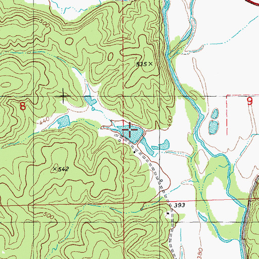Topographic Map of Karls Lake, MO