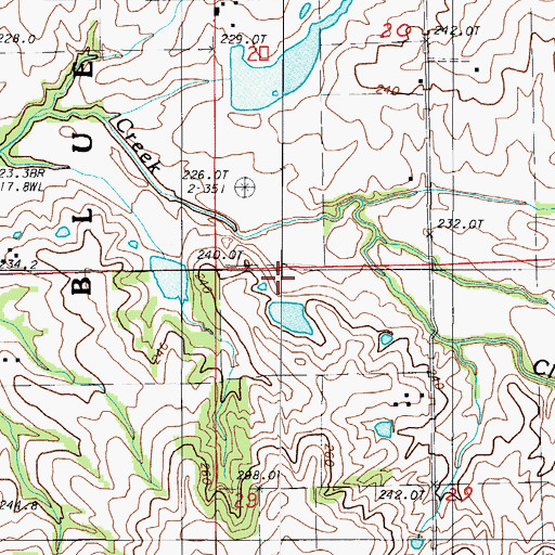 Topographic Map of Jones Lake Dam, MO