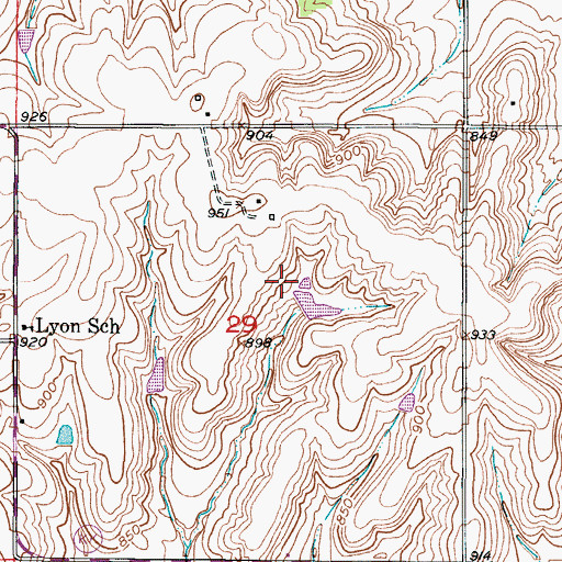 Topographic Map of McLaughlin Lake Dam, MO