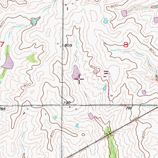 Topographic Map of Tweedie Farms Lake Dam, MO