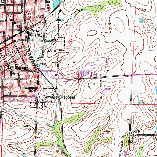 Topographic Map of Gash Dam, MO
