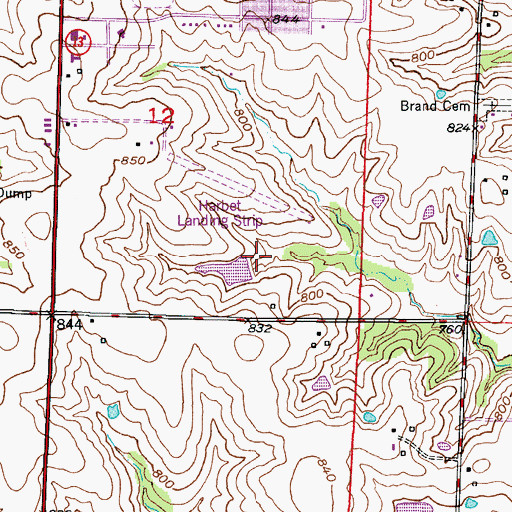 Topographic Map of Starke Lake Dam, MO