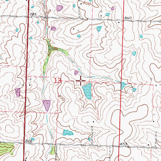 Topographic Map of Dyer Lake Dam, MO