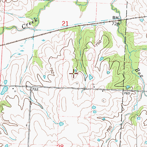 Topographic Map of Ken-Mar Acres Lake Dam, MO
