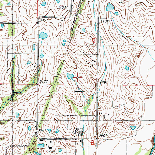 Topographic Map of Holmes Lake Dam, MO