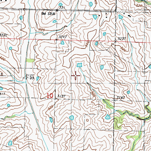 Topographic Map of Prather Lake West Dam, MO