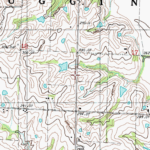 Topographic Map of Smith Lake Dam, MO
