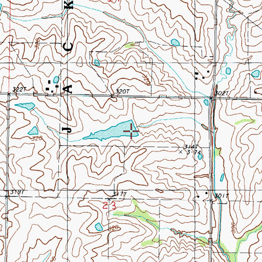 Topographic Map of Grindstone-Lost-Muddy Creek Watershed Dam C-60, MO