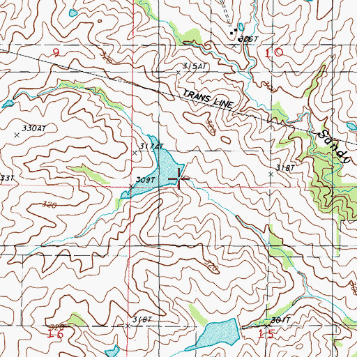 Topographic Map of Grindstone-Lost-Muddy Creek Watershed Dam C-39, MO