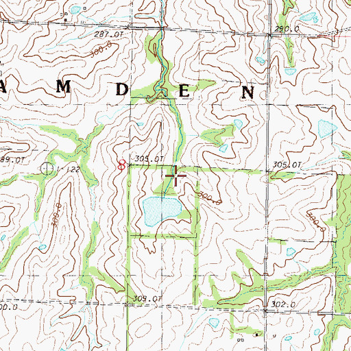 Topographic Map of Haan Lake Dam, MO