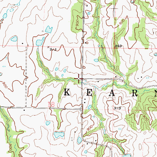 Topographic Map of Hal Reed Dam, MO