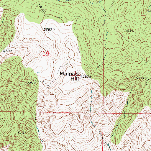 Topographic Map of Malpais Hill, AZ