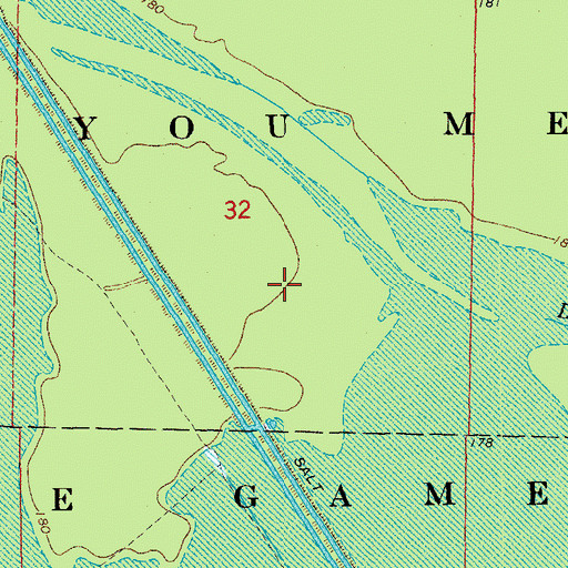 Topographic Map of Bayou Meto State Game Area, AR
