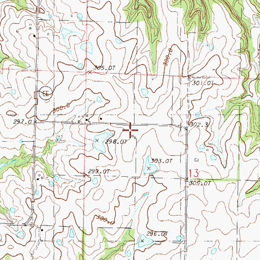 Topographic Map of Finkle Lake Dam, MO