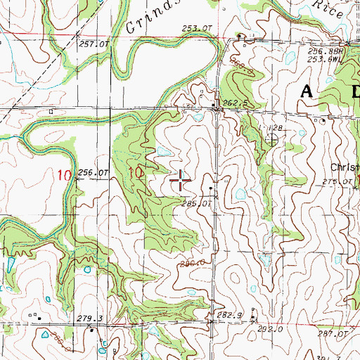 Topographic Map of Karr Lake Dam, MO