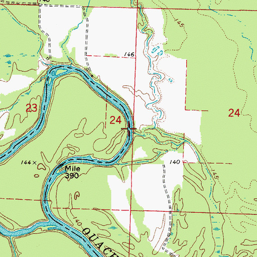 Topographic Map of Beach Branch, AR