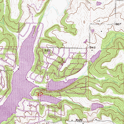 Topographic Map of Three Springs Farm Lake Dam, MO