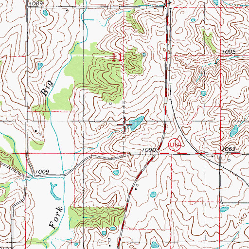 Topographic Map of Bowles Lake Dam, MO