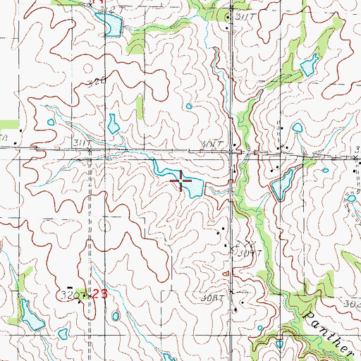 Topographic Map of Tripp Lake, MO