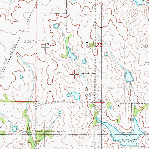 Topographic Map of Harcomo/Johnson Dam Lt-80, MO