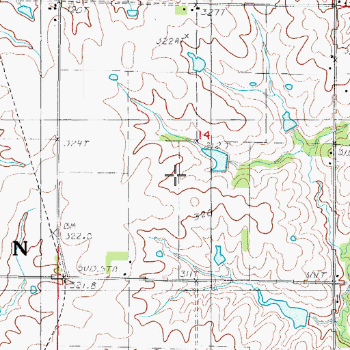 Topographic Map of Craig/Allen Dam Lt-90, MO