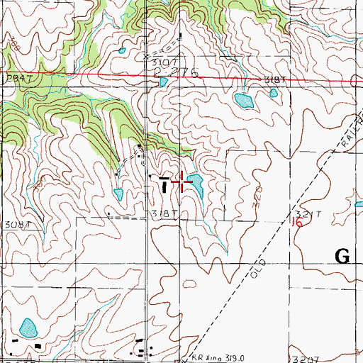 Topographic Map of Sittner Lake Dam, MO