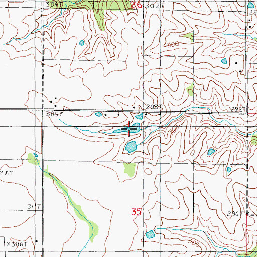 Topographic Map of Fordyce Lake, MO