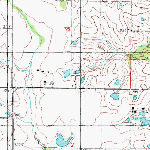 Topographic Map of Linthacum Lake Dam North, MO