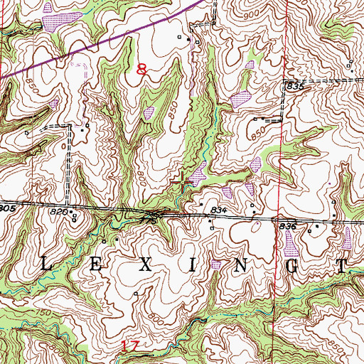 Topographic Map of Little Sni-A-Bar Watershed Structure Number 47 Dam, MO