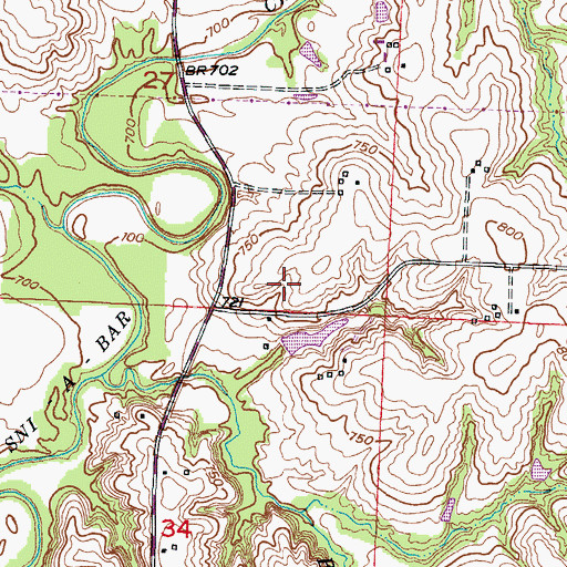 Topographic Map of Wehmueller Lake Dam, MO