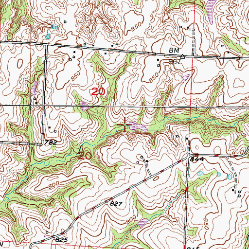Topographic Map of Little Sni-A-Bar Watershed Structure Number 27 Dam, MO