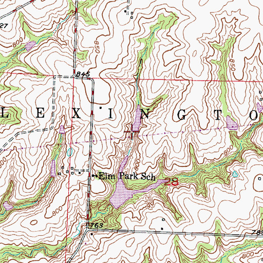 Topographic Map of Soendker Lake Dam, MO