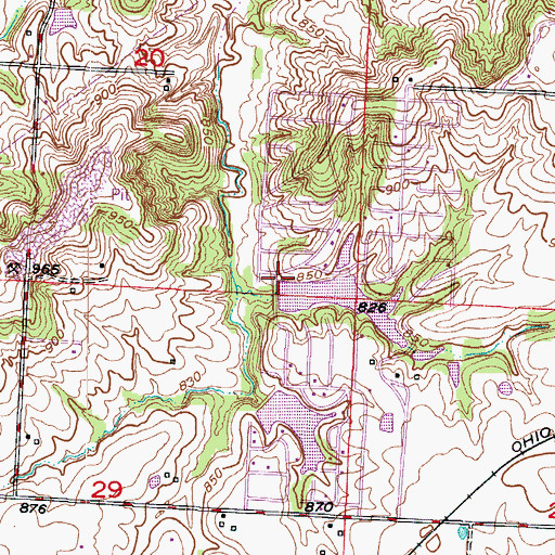 Topographic Map of Land of Lakes Dam North, MO