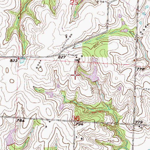 Topographic Map of O'Korn Lake Dam, MO