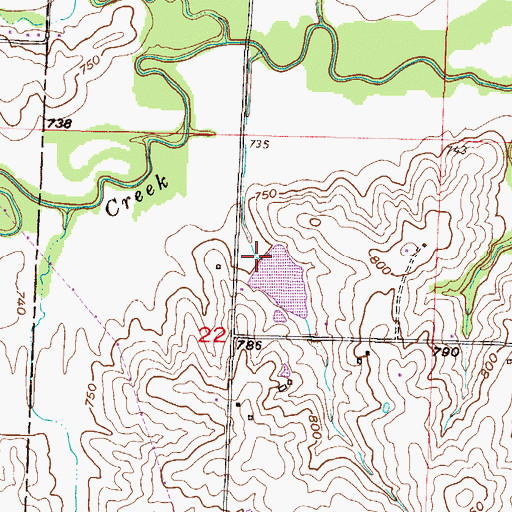 Topographic Map of Varner Dam, MO