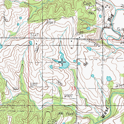 Topographic Map of Hintz Lake, MO