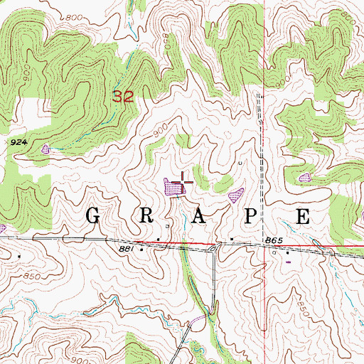 Topographic Map of Klatt Lake Dam, MO
