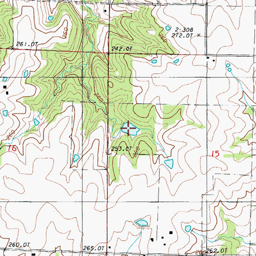 Topographic Map of Sieck Lake, MO