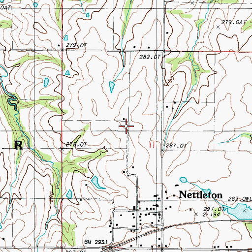 Topographic Map of Byron Simpson Lake Dam, MO