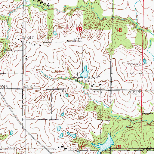 Topographic Map of Wynne Lake Dam, MO