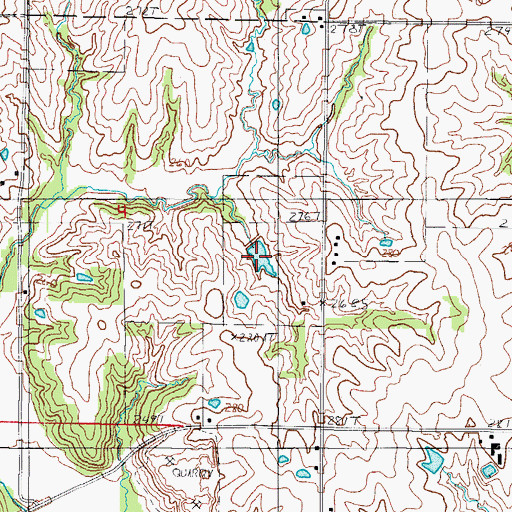 Topographic Map of Ratliff Lake, MO